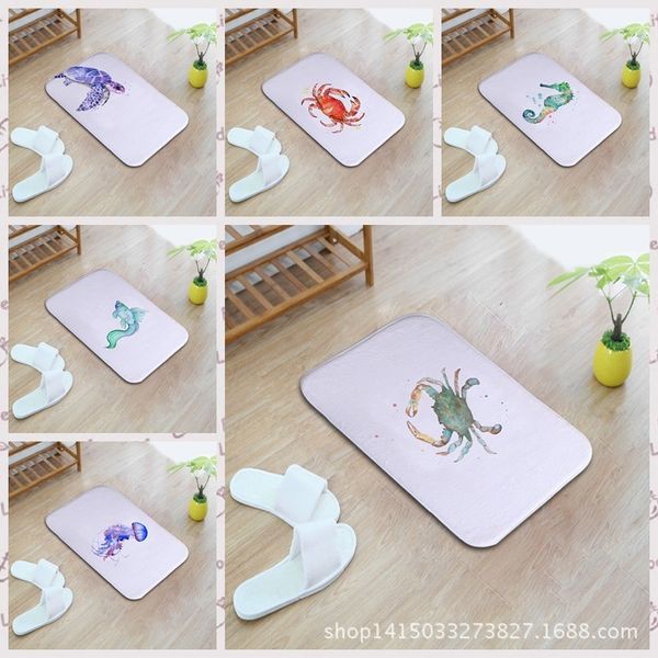 

ocean watercolor animal home furnishing bedroom in front of the door non-slip land pad carpet mixed batch