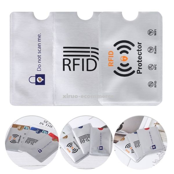 Inteligente Anti Carteira Theft RFID Bloqueio de cartão RFID Protector luva para evitar que não autorizados 1000pcs Titular Digitalização de alumínio Cartões