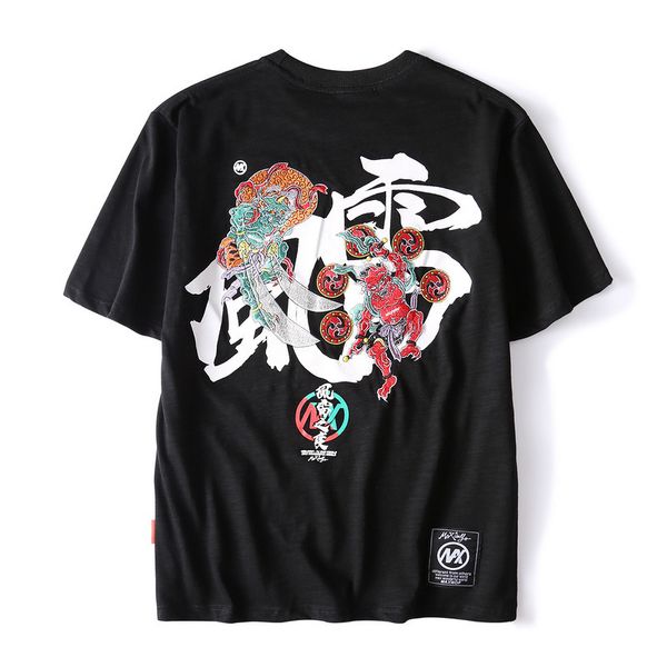 

hip hop proprieties thunder; mine;raysurname); shocking (интернет-сленг) вышивка oversize in the tide короткий рукав t the tide мужской своб, White;black