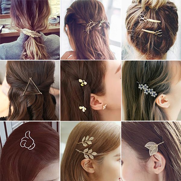 

fashion hair barrette hairpins hair clips accessories for women girls hairgrip hair clamp hairclip ornaments headwear wholesale, Black;brown