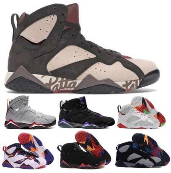 

7 7s basketball shoes sneaker men women 2019 patta bordeaux hare allen bucks raptor tinker reflections of a champion vii white classic shoes