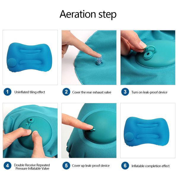 

office ultralight inflatable pillow pvc nylon air pillow portable lumbar support cushion travel neck pillow head rest support