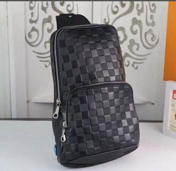 

Men Bag Cross Body Genuine Leather Bag Fashion Black Male Single Shoulder Bags Casual Waist Bag