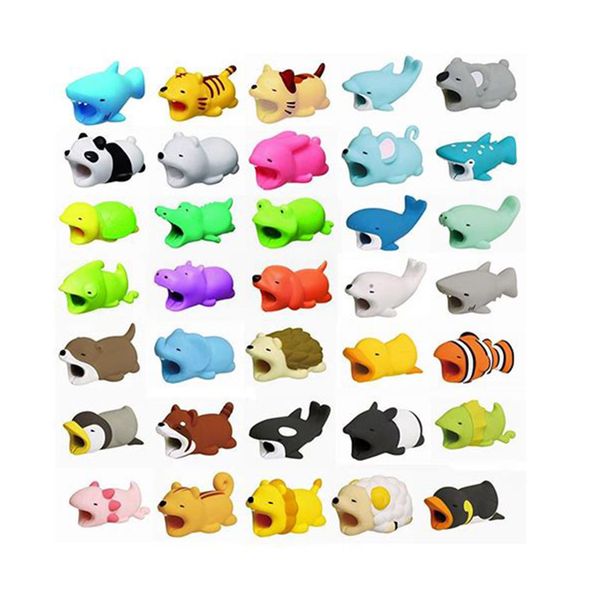 

Cable bite charger cable protector avor cover for iphone lightning cute animal de ign charging cord protective