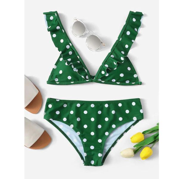 

muqgew 2019 print floral swimsuit women's two piece print split swimsuit bikini vintage tropical beachwear #0520