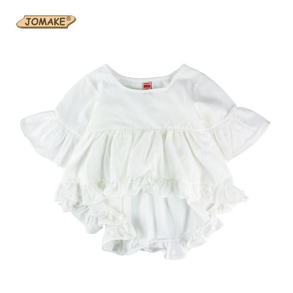 

футболки для девочек европейский и американский летний стиль slub cotton fashion baby girl с коротким рукавом асимметричная футболка детская, Blue