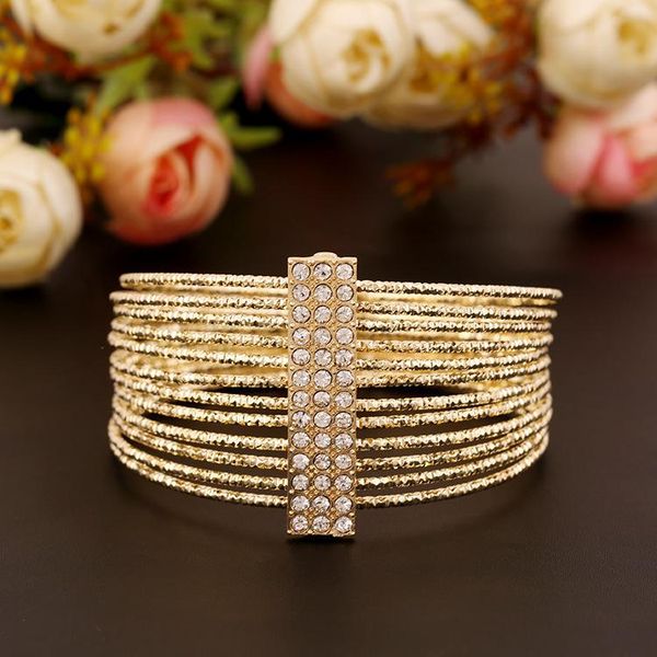 Pulseiras pulseiras exclusivas micro pavimentadas 18k cristal banhado a ouro com pulseira de bracelete de diamante