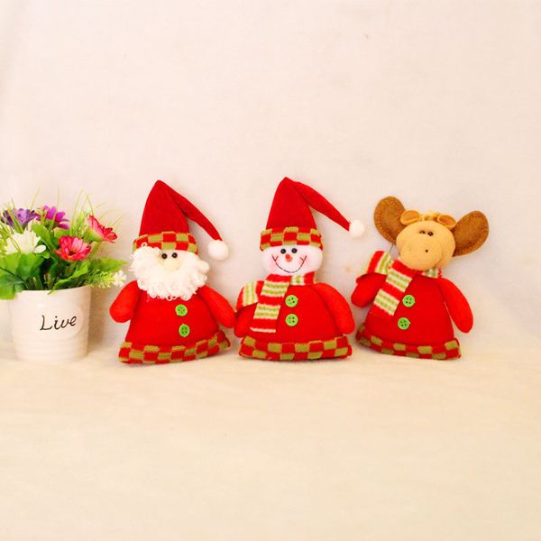 

1pc christmas decoration pendants christmas tree ornaments hanging santa claus snowman deer doll for home xmas gift 2018