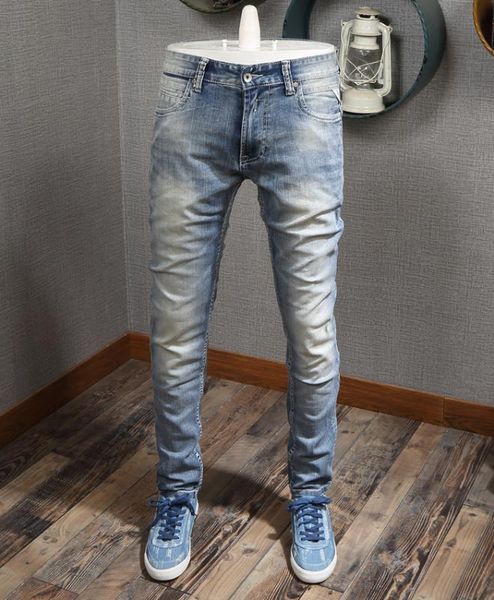 

ah0208 fashion men's jeans 2020 runway luxury european design party style men's clothing, Blue