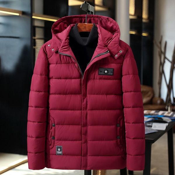 

large size 8xl cotton men's short coat fat winter coats loose warm jacket cotton casual thickening parka wild, Black