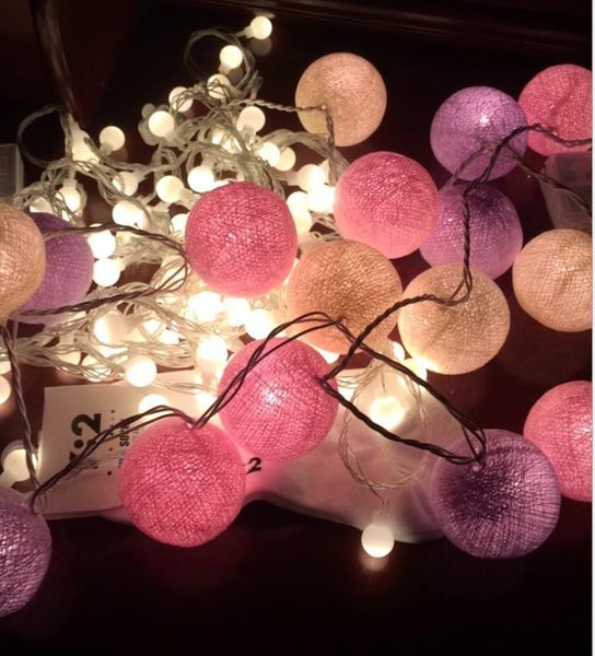 Led Cotton Ball String Christmas Holiday Romantic Ins Decorated Bedroom Party Decoration Small Lights String Lights Flashing Lights Uk 2019 From