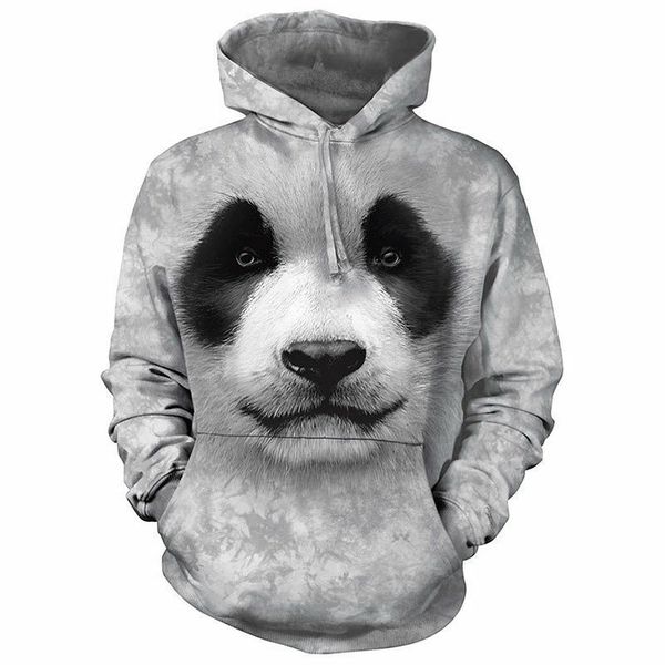 

plstar cosmos the mountain panda bear 3d printed men women hoodie casual sweatshirt tracksuit pullover streetwear, Black