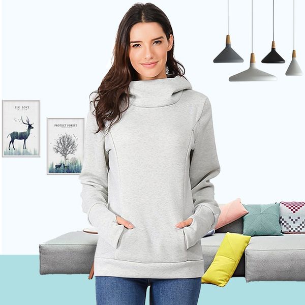 

Maternity Blouse Women Loose Maternity Sweatshirts Tops For Pregnant Winter Zwangerschapsrok Long Sleeve Hooded Blouse Clothes
