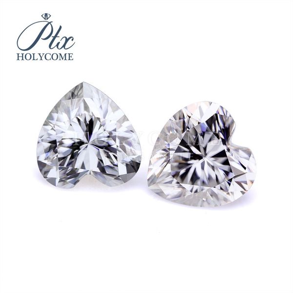 

fashion in jewelry heart cut 7.5x7.5mm d white moissanite stones diamond loose gemstones, Black
