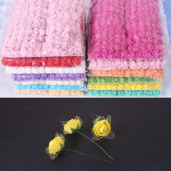 

144pcs artificial lace pe foam rose flowers handcraft wreath decor