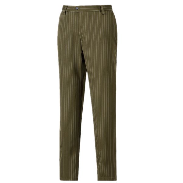 

men's trousers men's fashion slim striped suit pants business office formal suit trousers custom, White;black
