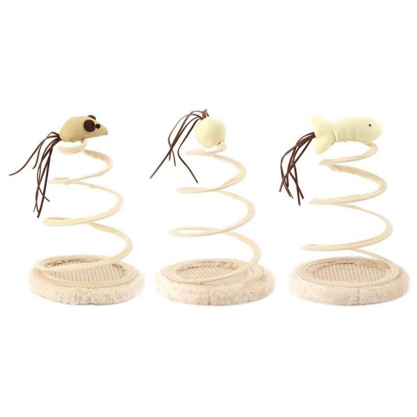 

pet cat cute spring plate toy kitten teasing scratching interactive teaser funny gifts pull ring vibration toys teaser