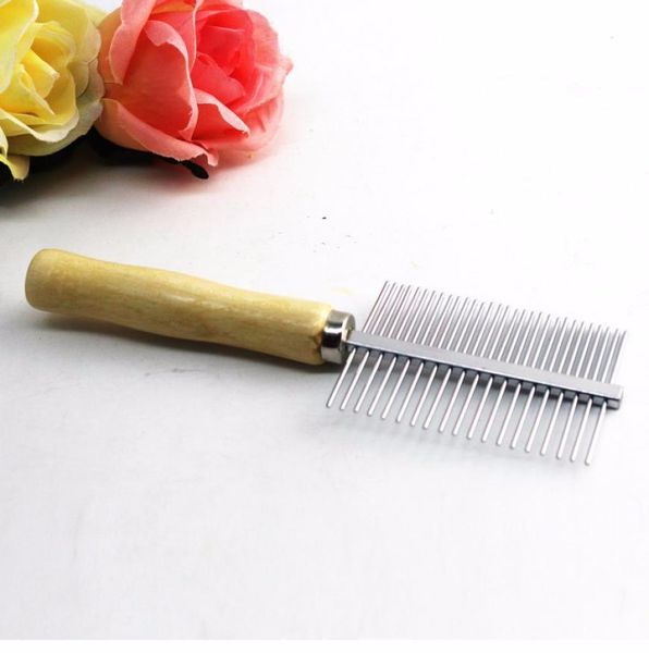 

multi-use stainless steel dog cat combs long thick hair removal fur shedding rake comb pet grooming hairbrush