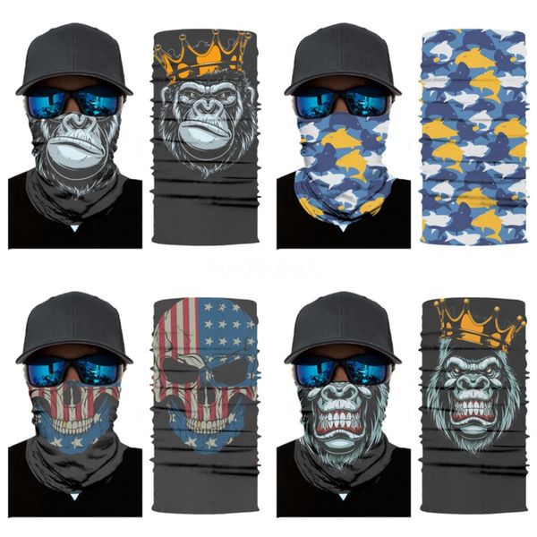 

1pc hiking scarves starry sky digital printing bandana outdoor insect-proof mask multi-purpose capless holiday magic turban#221, Blue;black