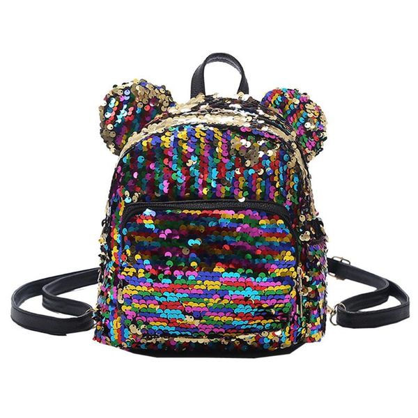 

fashion lady sequins school backpack satchel girls student travel shoulder bag mini cute crossbody bag mochila mujer #t2