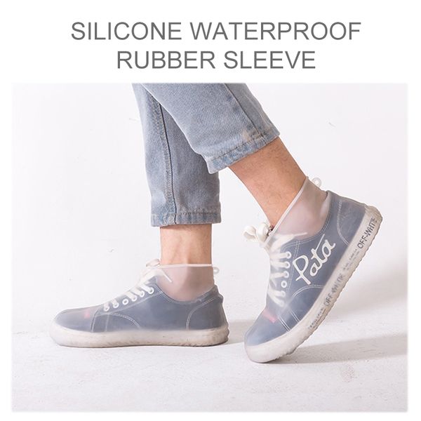 

silicone waterproof shoe cover outdoor rainproof hiking skid-proof shoe covers