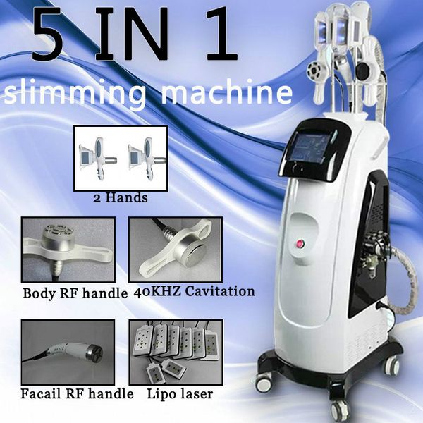 

2020 double cryo handles cryo lipolysis slimming machine cool body sculpting cavitation rf lipo laser fat e slimming machine