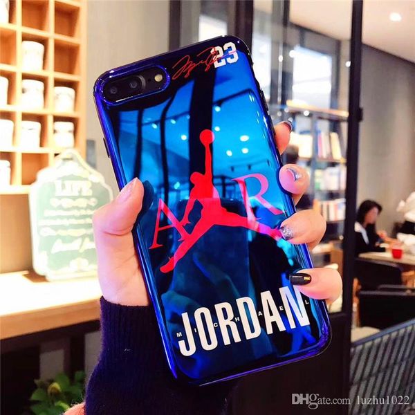 

Flyman Jorda Case Cover for iPhone 7 6 6s 8 Plus Sport Blue-ray Soft Rubber Case for iphone X XR XS MAX Protective Funda Coque