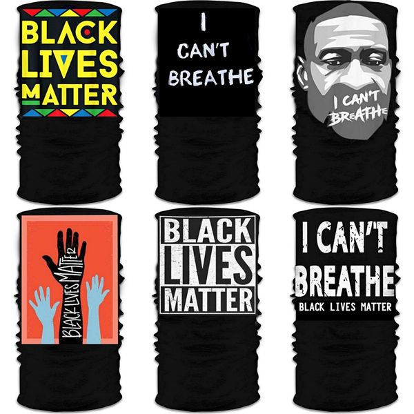 

i cant breathe2020 skull magic ring neck scarf headband multifunctional bandana face seamless tubular tube men women scar #424, Black