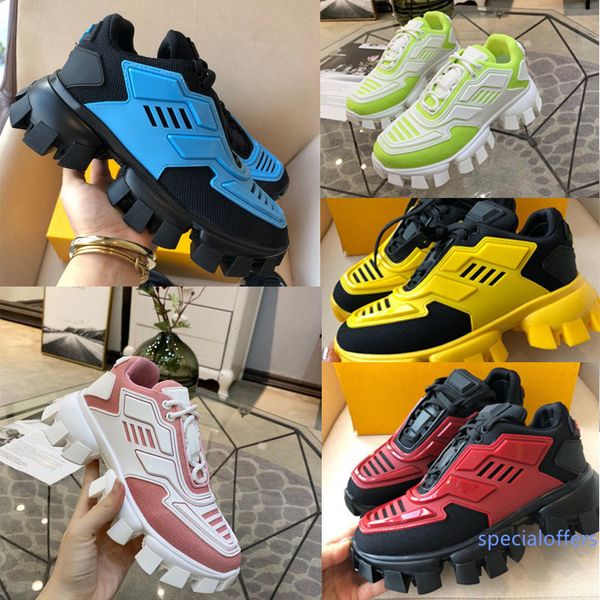 

2019 women casual shoes cloudbust thunder sneakers lace up sneakers 19fw capsule series color matching men s platform luxury sneakers, Black