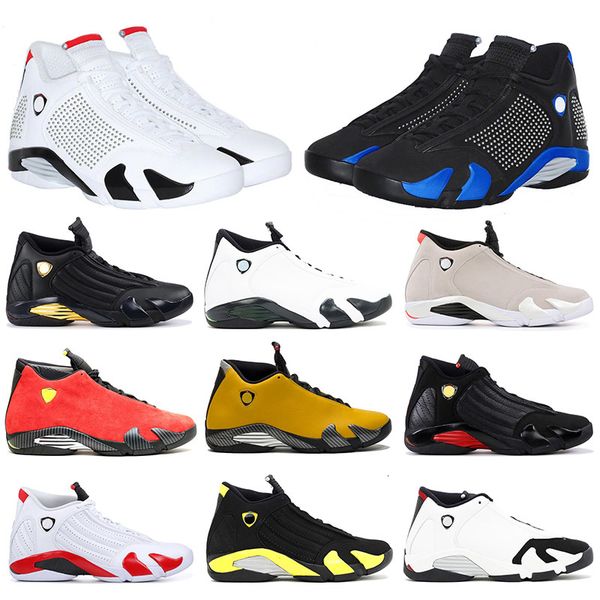 

mens trainers 14 14s black toe fusion varsity red suede thunder man basketball shoes last sdmp candy cane sneakers designer shoes 7-13