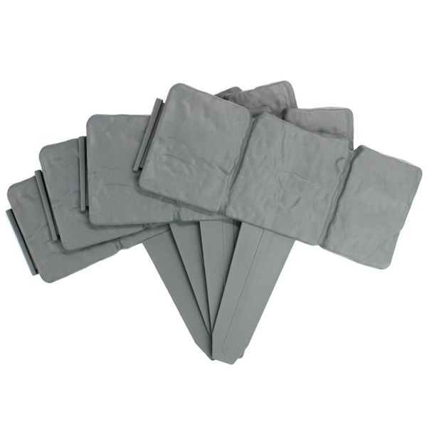 

10pcs plastic garden fence plant fence splicing simulation stone fence grey stone effect lawn grass edging garden