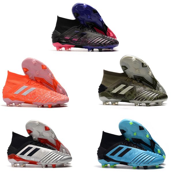 

waterproof predator 19+ 19.1 fg ag pp paul pogba 25th anniversary golden mens boys soccer football shoes 19+x cleats boots taquets size39-45