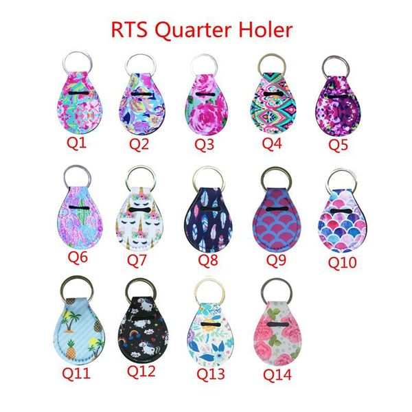 

wallet key rings key chains diving material coin change bag 5.5x4.5cm neoprene keychain, Silver