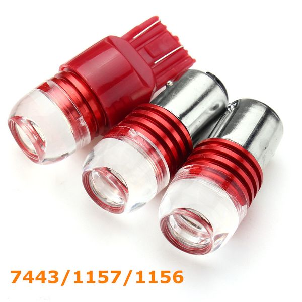 

4x1156 1157 7443 3led car red turn lights bulb tail brake strobe lamp led slights