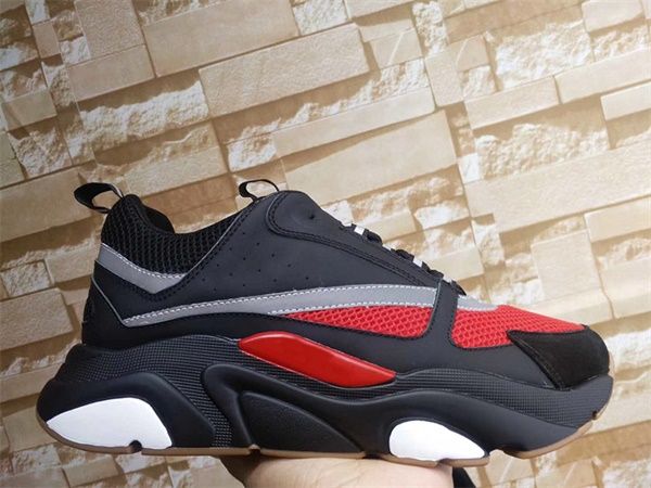 

shoes black b22 sneaker vintage calfskin trainers mens luxury lace-up flat shoes retro patchwork platform women trainers size 46 s01