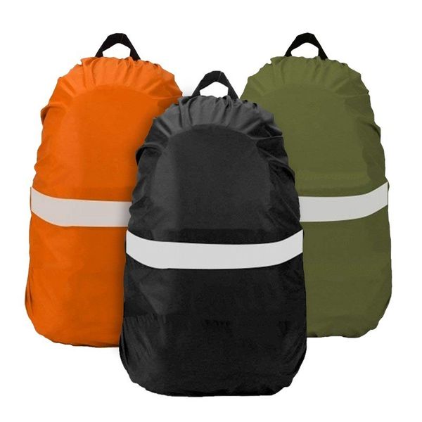 

adjustable waterproof dustproof cover with reflective stripe for 15l-80l bag outdoor hiking cycling backpack rucksack rain cover