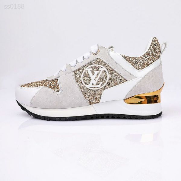 

personality european and american autumn and winter stitching high-grade suede sports women's shoes lace comfortable women's shoes, Black