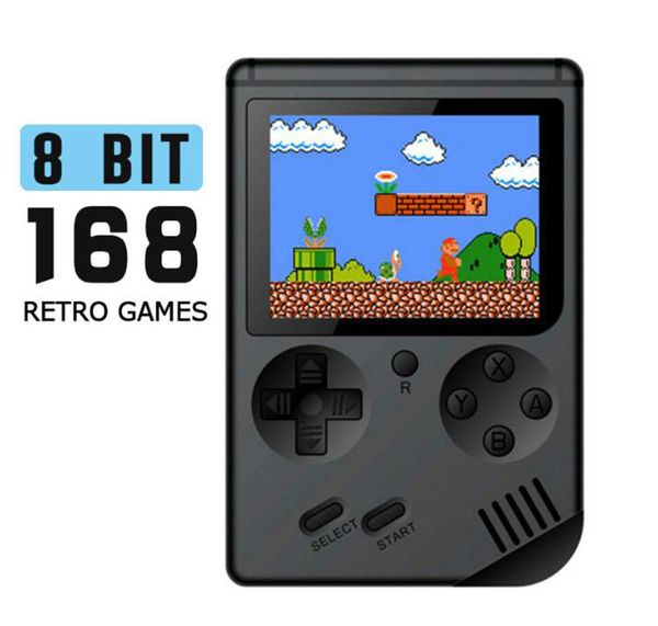 

portable mini handheld game console 8-bit 3.0 inch color lcd kids color game player have 168 games