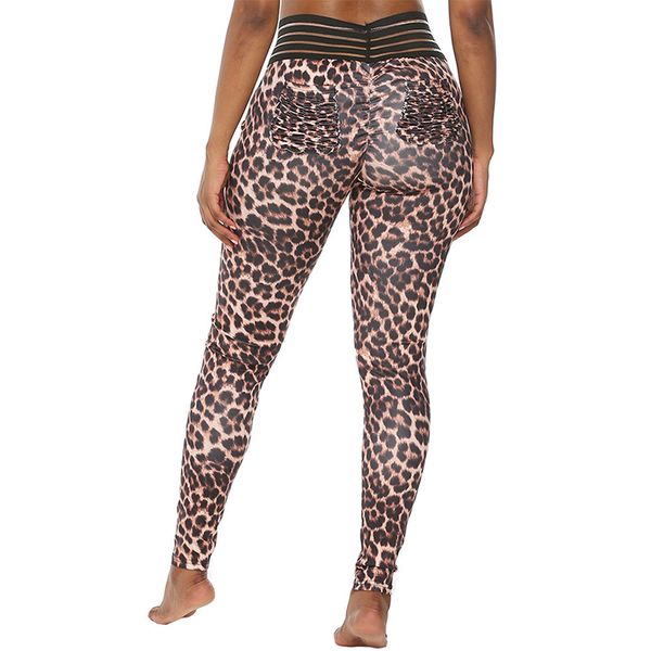 

высокое качество женщины леопардовый принт леггинсы без высоких полос колена пэчворк push up тренировки леггинсы эластичные брюки, Black