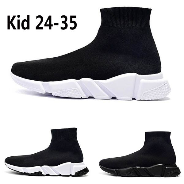 

2020 new luxury sock shoe speed trainer athletic sneakers trainer sock race runners black shoes kid outdoor shoes 24-35