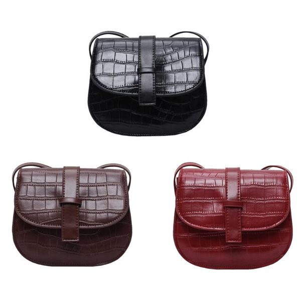 

women messenger saddle bag fashion pu leather solid retro shoulder travel bags casual ladies girls crossbody handbags