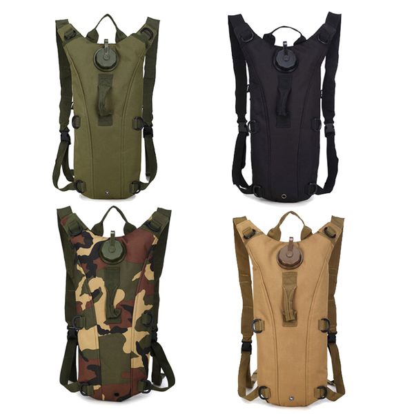 

tactical nylon hydration backpack 3l water bag bladder camouflage outdoor camping cycling hiking travel gears pouch