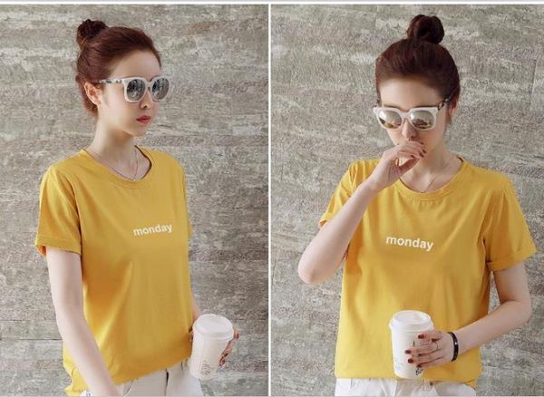 

cottshirt short sale fashion style t tshirt women classic femme ladies mode cotton sleeve slwuv, Black