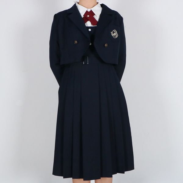 

два куска костюм с галстуком-бабочкой носки jk костюм jk платье пальто uniform пальто платье длинной юбке, White