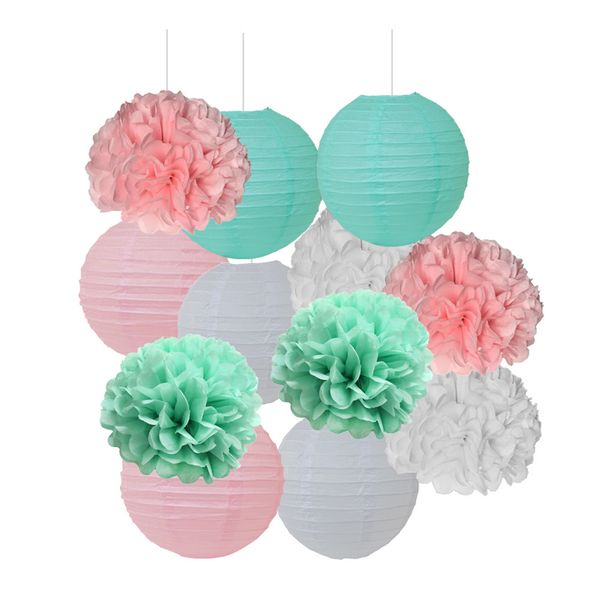 2019 Artificial Flowers Pompom Paper Flowers Ball Wedding Birthday