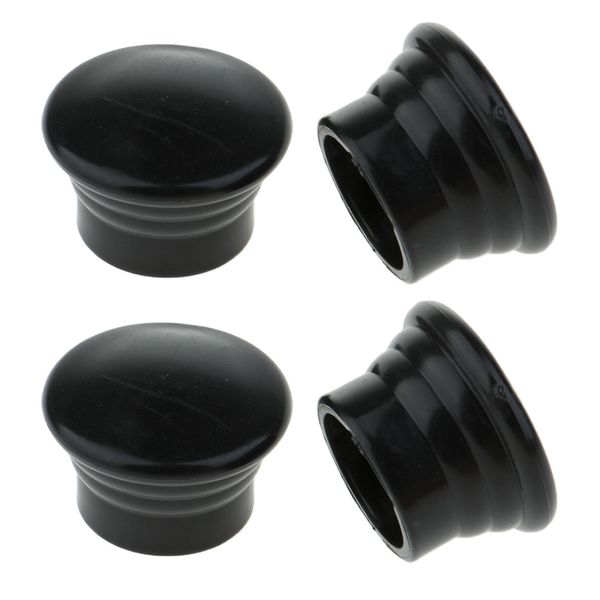 

4шт гардина тяг - черный уникальный дизайн драпировка полюс drape rod финалы head cap наконечники идеально подходит для домашнего офиса