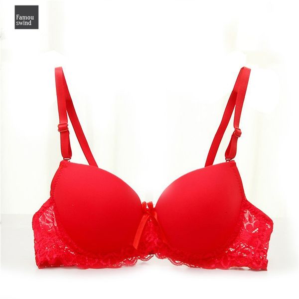 

красный черный кружевной бюстгальтер нижнее белье супер- push up bra дамы brasier mujer бесшовные проложенный sexy косточках бюстгальтеры дл, Red;black