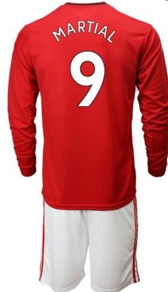 

Long Sleeve Customized 19-20 10 RASHFORD 9 Martial 21 JAMES 5 Maguire 39 McTominay 29 Wan-Bissaka 6 POGBA Soccer Jersey Sets With Shorts