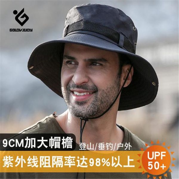 

sun hat golovejoy xmz72 summer fisherman cap sports hat men women boonie uv-protection outdoor hiking cap, Black;white