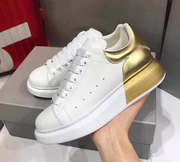 

fashion luxury designer men women casual shoes sneakers party platform dress shoes leather patchwork color chaussures l14, Black